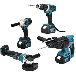 Assur ASR1041 Akülü 4lü Makine Seti Somun Sökme Vidalama Matkap Kırıcı Delici
