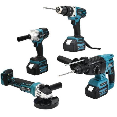 Assur ASR1041 Akülü 4lü Makine Seti Somun Sökme Vidalama Matkap Kırıcı Delici
